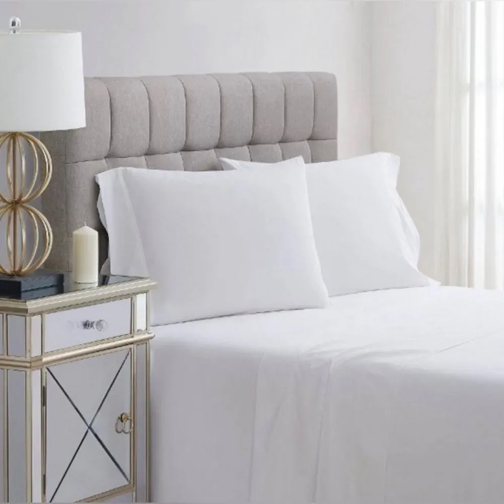 🩵NWT Charisma White Microfiber Full 4 Piece Sheet Set